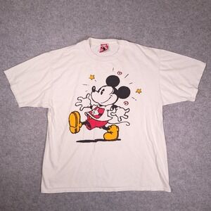 Mickey Mouse T Shirt XL Walt Disney World  White 2 Sided USA